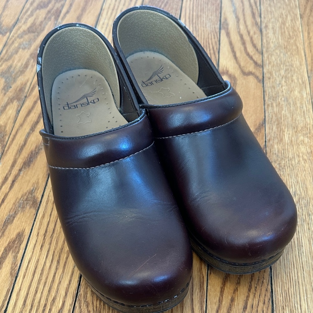 Dansko Brown Leather Mules